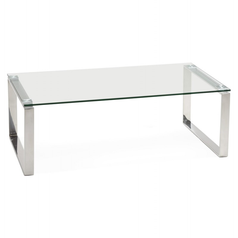Mesa de vidrio rectangular diseño BETTY (transparente)