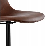 Chaise industrielle OFEN en polyuréthane et métal peint (marron, noir)