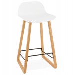 Tabouret de bar chaise de bar mi-hauteur scandinave SCARLETT MINI (blanc)
