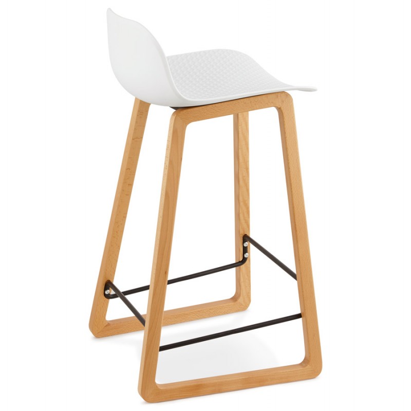 Tabouret de bar chaise de bar mi-hauteur scandinave SCARLETT MINI (blanc) - image 29065