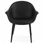 Fauteuil chaise design et moderne ORLY (noir)