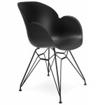 Design chair industrial style TOM polypropylene (black)