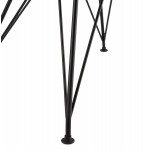 Chaise design style industriel TOM en polypropylène pied métal noir (blanc)