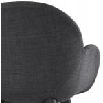 Design sedia stile scandinavo LENA in tessuto (grigio scuro)