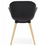 Design Stuhl Stil skandinavischen LENA Polypropylen (schwarz)