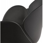 Progettazione di polipropilene di sedia stile scandinavo LENA (nero)