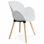 Diseño de polipropileno de silla estilo escandinavo LENA (blanco)