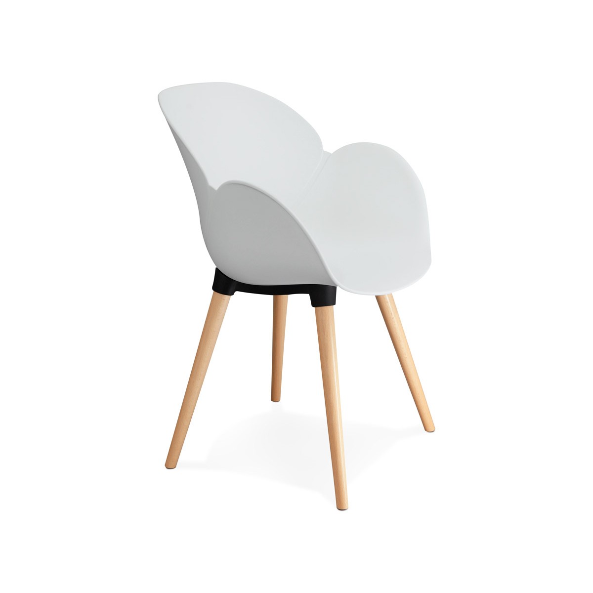 Chaise design style scandinave LENA en polypropylène (blanc)
