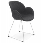 Design chair foot tapered ADELE fabric (dark gray)