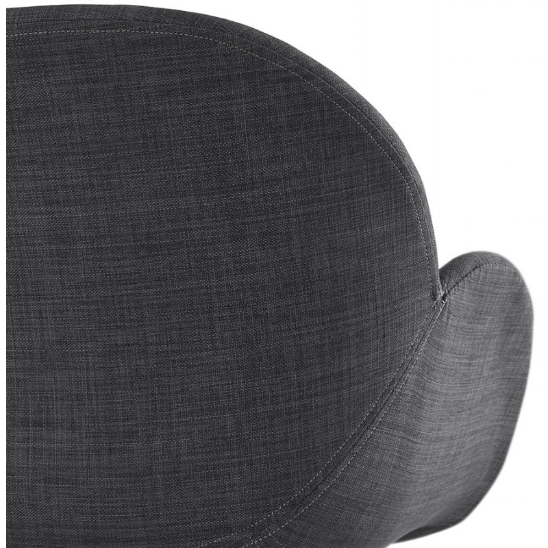 Chaise design pied effilé ADELE en tissu (gris foncé) - image 29244