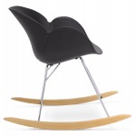 Mecedora diseño polipropileno silla de Edén (negro)