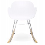 Mecedora diseño polipropileno silla de Edén (blanco)