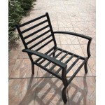 Conjunto de 4 sillas CROZET aspecto de forja (negro)