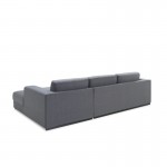 Angolo divano design destra 4 posti con chaise Ma in tessuto (grigio)