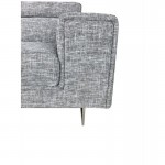 Angolo divano design destra 5 posti con Meridian MATHIS nel tessuto (grigio)