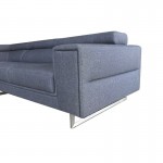 Design rechts Sofa 5 Plätze mit Meridian MATHIS in Stoff (dunkelgrau)