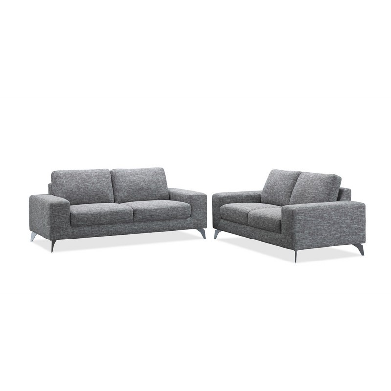 Design Right Sofa 3 Places Albert Fabric Light Grey Standard Sofas
