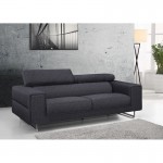 Richtige Design Sofa 3 Plätze MARIO Stoff (dunkelgrau)
