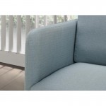 Sofa vintage cubic right 2 places JONAZ in fabric (light blue)