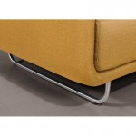 Sofa vintage cubic right 2 places JONAZ in fabric (yellow)