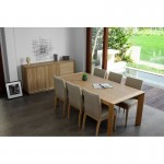 Dining room rectangular (200x95cmx76cm) JASON solid oak (natural oak)