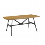 Dining table design KATELL (180cmX90cmX75, 5cm) wooden (oak)
