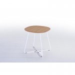 End table, end table design ARGAN in wood and metal (natural oak)