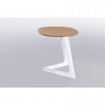Tavolino, alla fine del divano design e aletta scandinava in legno (rovere, naturale)