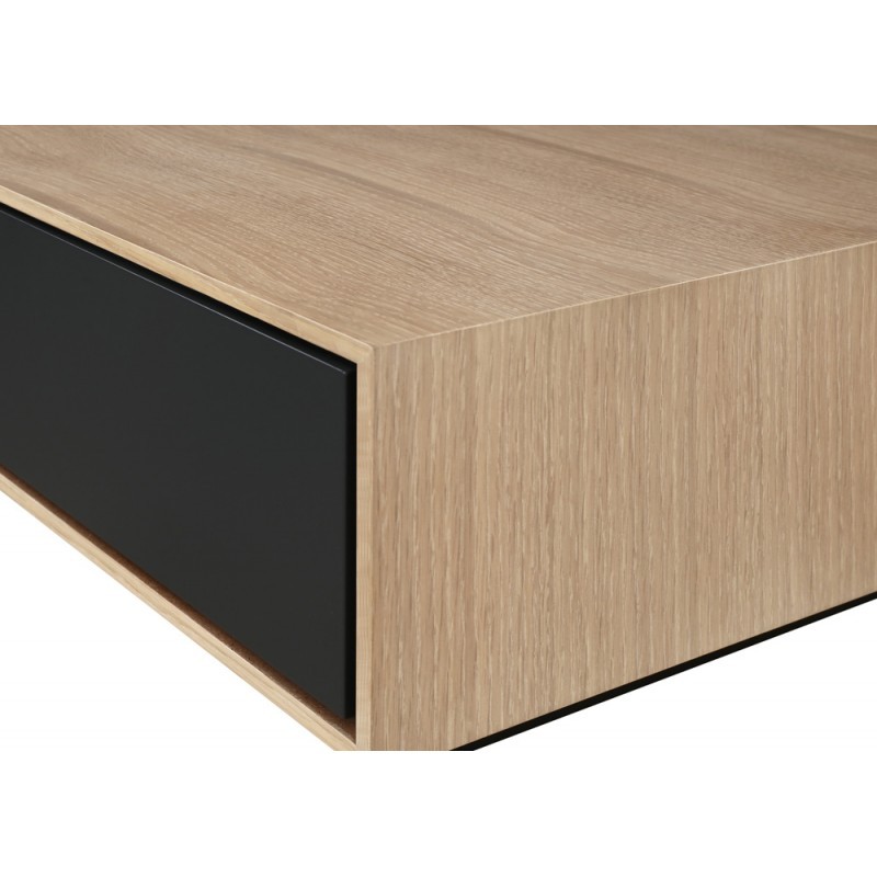 Side table, the end of the sofa design ADAMO 1 drawer in wood (light oak) - image 36375
