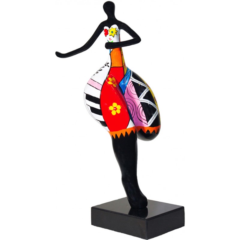 Set di 3 design sculture decorative donna RUMBA statue resina H51 (multicolor) - image 36681