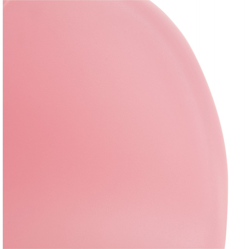 Silla de diseño estilo industrial polipropileno TOM pie de metal cromado (polvo rosado) - image 36748