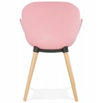 Diseño de polipropileno de silla estilo escandinavo LENA (polvo rosado)