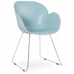 Design chair foot tapered ADELE polypropylene (sky blue)