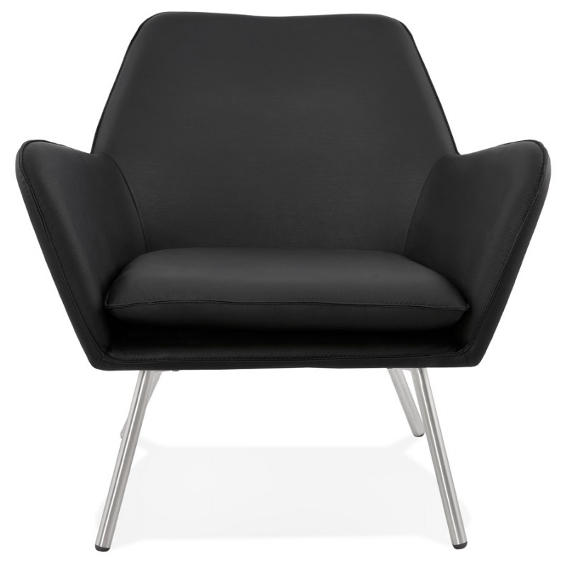 Fauteuil lounge design et rétro HIRO (noir) - image 36809