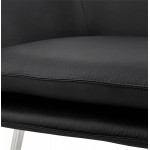 Fauteuil lounge design et rétro HIRO (noir)