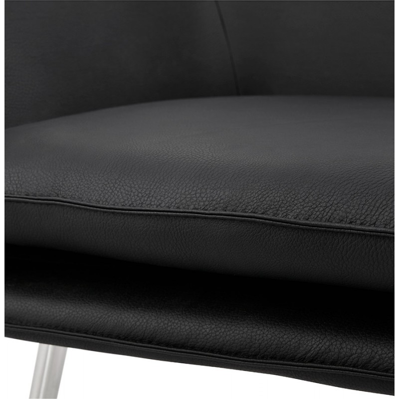 Fauteuil lounge design et rétro HIRO (noir) - image 36814