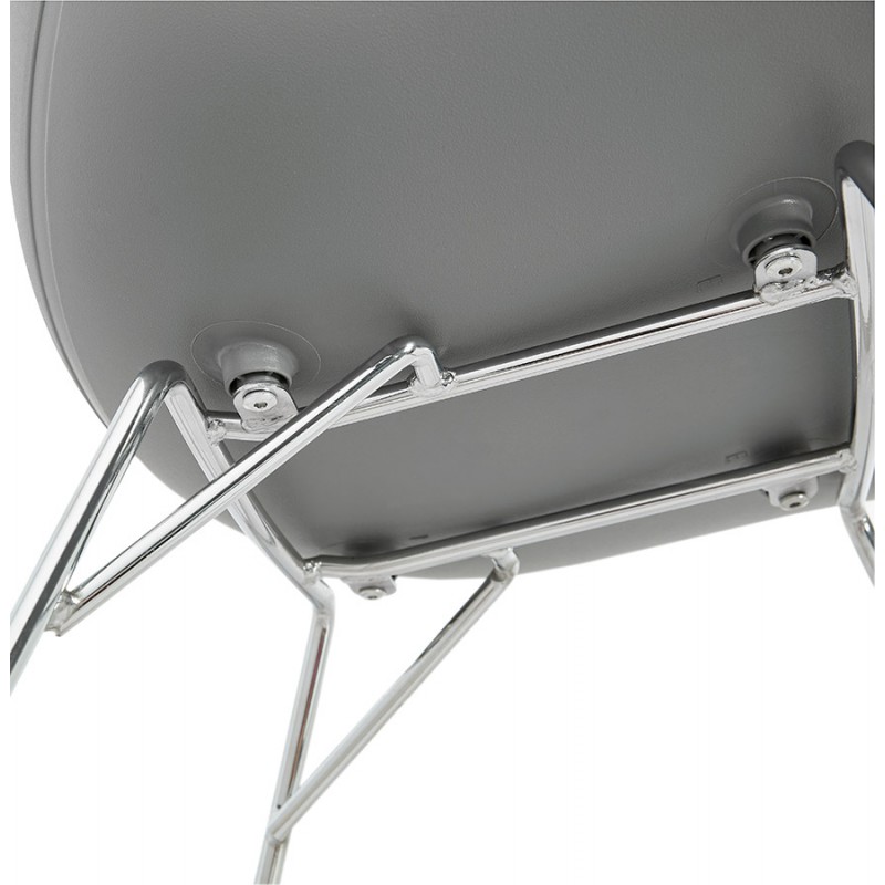 Mecedora diseño silla polipropileno EDEN (gris claro) - image 36980