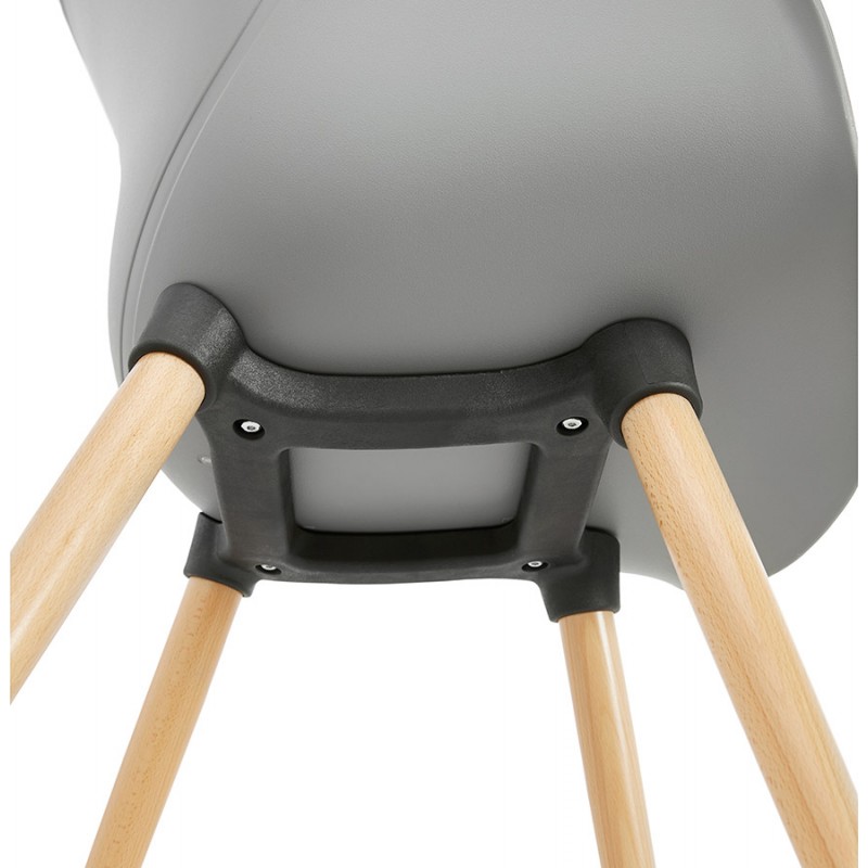Diseño de polipropileno de silla estilo escandinavo LENA (gris claro) - image 37006