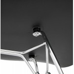 Chaise design style industriel TOM en polypropylène pied métal chromé (noir)