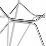 Chaise design style industriel TOM en polypropylène pied métal chromé (noir)