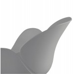 Chaise design et moderne TOM en polypropylène pied métal blanc (gris clair)