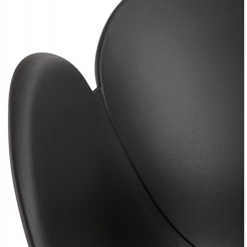 Silla de diseño y moderno TOM polipropileno pie metal blanco (negro) - image 37118