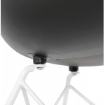 Stuhl-Design und modernen TOM Polypropylen Fuß (schwarz) Weißmetall