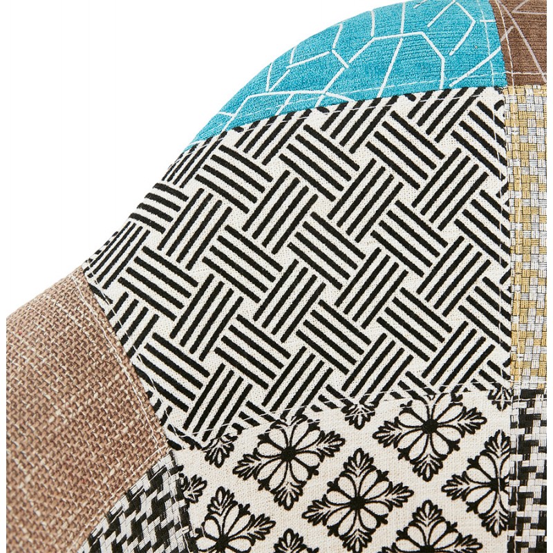 Chaise design et bohème patchwork avec accoudoirs OPHELIE en tissu (multicolore) - image 37190