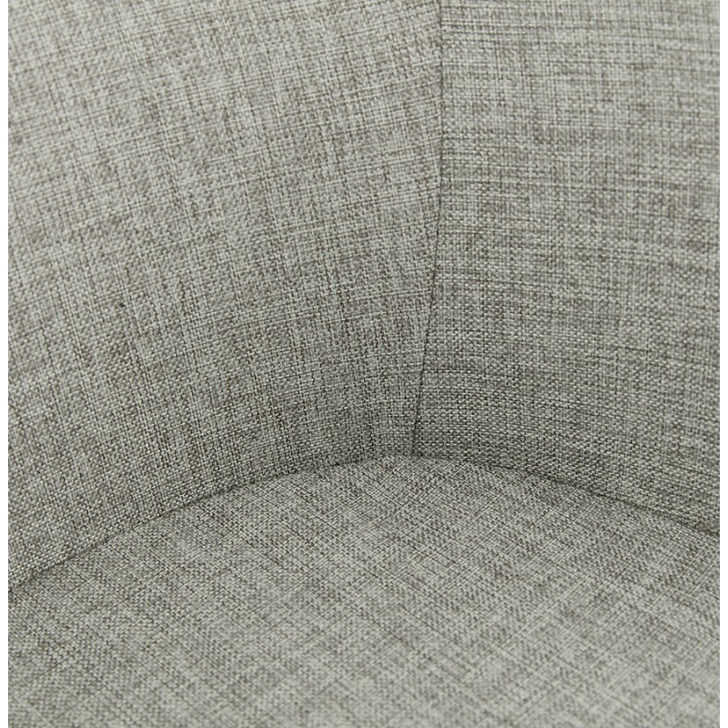 Chaise design scandinave avec accoudoirs OPHELIE en tissu (gris clair) - image 37207