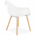 Scandinavian design chair with armrests Ophelia polypropylene (white)
