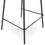 Tabouret de bar chaise de bar mi-hauteur industriel OCEANE MINI (noir)