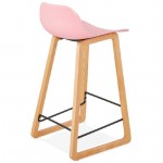 Taburete de la silla MINI SCARLETT escandinavo (polvo de color rosa) hasta la mitad de la barra