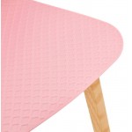 Tabouret de bar chaise de bar mi-hauteur scandinave SCARLETT MINI (rose poudré)