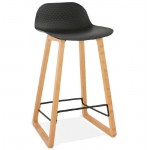 Tabouret de bar chaise de bar mi-hauteur scandinave SCARLETT MINI (noir)